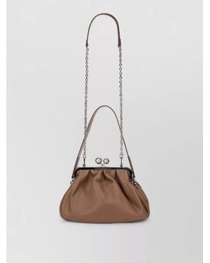 Weekend by Maxmara Pasticcino Medium Leather Clutch - White