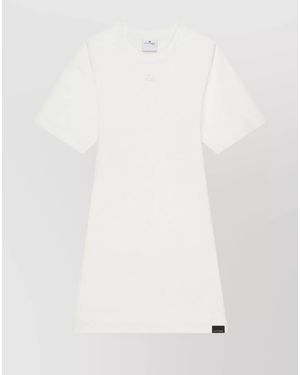 Courreges Cotton A-Line Mini Dress - White