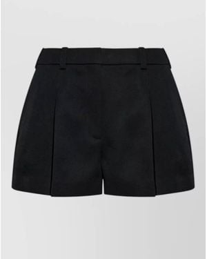 Givenchy Wool Pleated Bermuda Shorts - Black