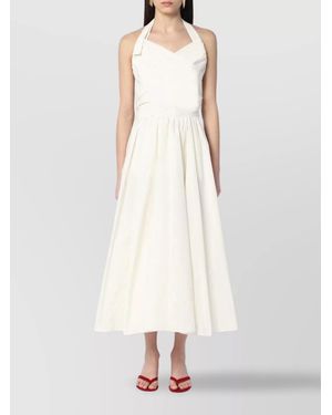 Patou Bow-Back Midi Dress - White