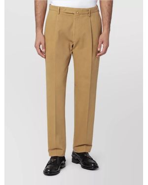 Santaniello Cotton And Cashmere Straight-Leg Trousers - Natural