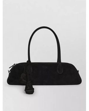Magda Butrym Brigitte Trapeze Suede Shoulder Bag Pf26 - Black