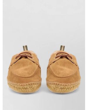 Castañer Nemot Boat Shoes Suede Espadrille Loafer - Natural