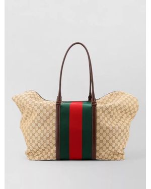 Gucci Original Gg Canvas Tote Bag Double Handles - Natural