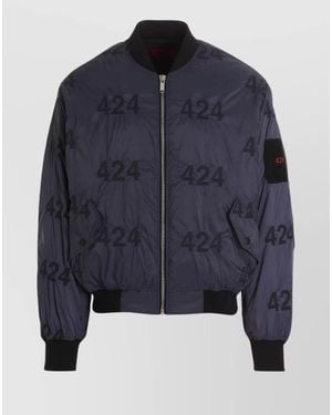 424 Reversible Logo Bomber Jacket - Blue