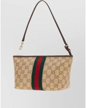 Gucci Chain Wallet Shoulder Strap Tone Hardware - White
