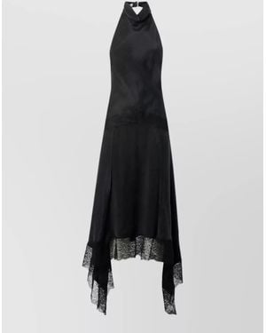 ANDAMANE Ruched Open Back Slip Maxi Dress - Black