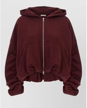 Dries Van Noten Cotton Oversized Zip Hoodie - Red