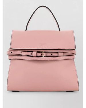 Moschino Nappa Leather Small Tie Me Crossbody Bag - Pink