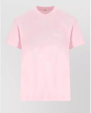 Givenchy Crew Neck Short Sleeve Straight Hem Tshirt - Pink