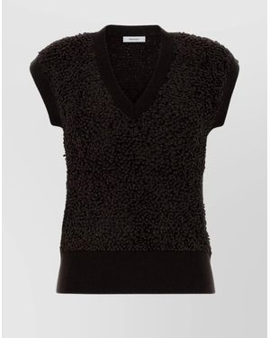 Ferragamo Bouclé Vest - Black