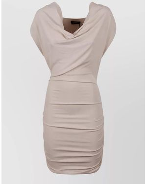 Wardrobe NYC Draped Mini Dress - Natural