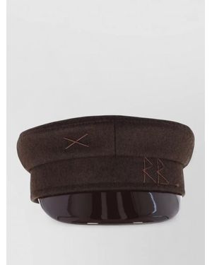 Ruslan Baginskiy Soft Texture Embroidered Hair Band Silhouette - Brown