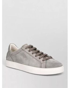 Tod's Lace Up Low Top Suede Rubber Sole - Multicolor