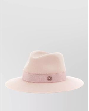 Maison Michel Felt Fedora Hat - Pink