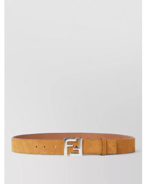 Fendi Slim Belt Suede Buckle Ff Squared - Multicolour