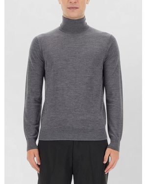 Ballantyne Wool Turtleneck Sweater Long Sleeve Knit - Gray