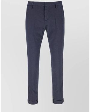 Dondup Stretch Cotton Blend Chino Pants With Belt Loops - Blue