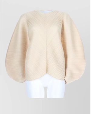 Pleats Please Issey Miyake Pleated Blazer - White