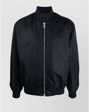 Versace Nylon Printed Padded Bomber Jacket - Black