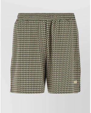 Wales Bonner 'Dynamic Patterned Side Stripe Elastic Waistband Shorts' - Green