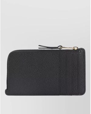 Loewe Duet Coin And Card Holder Textured - Grey