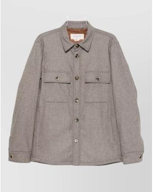 Jacob Cohen Virgin Wool Single-Breasted Coat - Grey