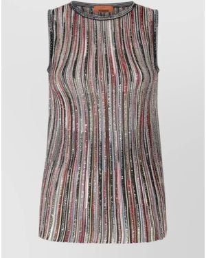 Missoni Striped Sequin Sleeveless Top - Multicolour
