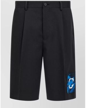 Undercover Patch Tailored Bermuda Shorts - Blue