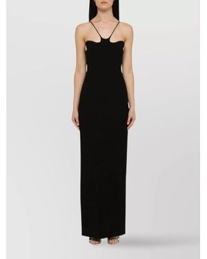 Monot Long Dress Slit Ss23 804Vi M Blk - Black