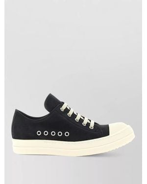 Rick Owens Calfskin Leather Low-Top Trainers - Blue