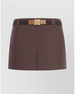 スカート MIU MIU Panama pleated mini skirt with belt Miu Miu Panama Mini Pleated Skirt - Bergdorf Goodman