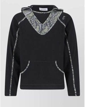 Kiko Kostadinov Hooded Sweatshirt Long Sleeves Front Pocket - Black