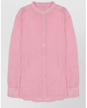 120% Lino Linen Slim-Fit Shirt - Pink