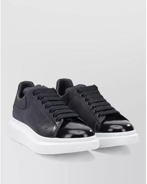 McQueen Nubuck Leather Low-Top Sneakers - Blue
