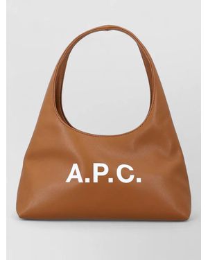 A.P.C. Baby Ninon Recycled Leather Shoulder Bag - Brown