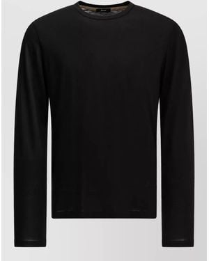 Herno Wool Round-Neck T-Shirt - Black