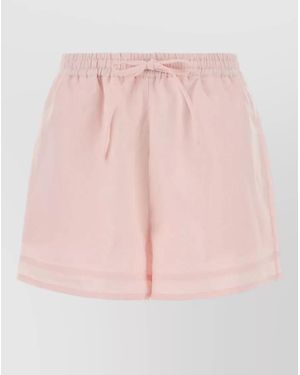 LeKasha Linen Lounge Shorts Lightweight Relaxed Fit - Pink