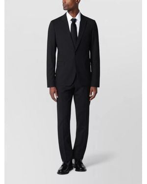 Lardini Single Breasted Wool Blend Tailored Suit - Black