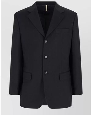 sunflower Tailored Blazer Chest Pocket Front Flap - Black