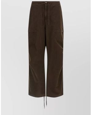 Entire studios Cotton Wide-Leg Cargo Shorts - Brown
