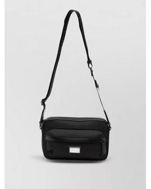 Emporio Armani Nylon Logo Print Crossbody Bag - White