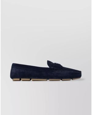 Prada Suede Leather Loafers - Blue