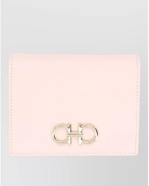 Ferragamo Logo Purse Cardholder Multiple Card Compartments - Pink