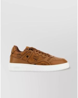 MCM Printed Canvas Low-Top Trainers - Brown