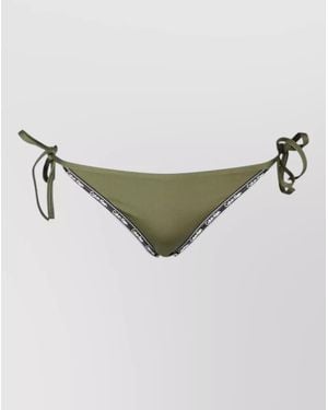 Calvin Klein Logo Waist Tie-Side Bikini Bottoms - Green