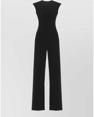 Norma Kamali Jumpsuit Crew Neckline Seam Detailing Sleeveless - Black