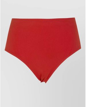 Eres High Waist Asymmetric Seamless Slip Underwear - Red