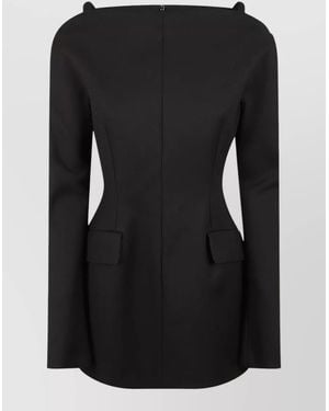 Max Mara Angus Cut Out Shoulder Jacket - Black