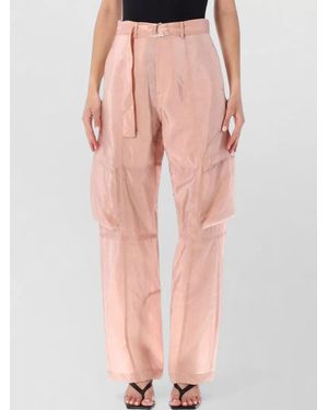 Frankie Shop Kelly Sheer Technical Cargo Pants - Pink